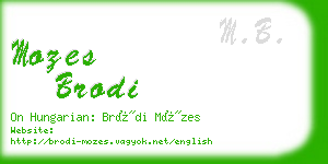 mozes brodi business card
